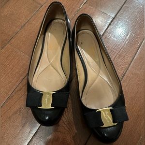 Salvatore Ferragamo Black Flats